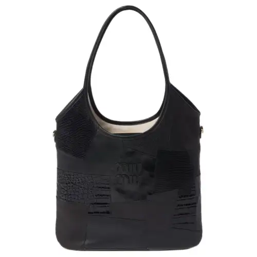 MIU MIU With Leather Tote Bag, Shopping Bag, Handbag Women's Black