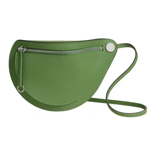 HERMES Petite Course Epsom Calfskin Crossbody Bag, Shoulder Bag Women's A8 Yuka Ribbon Green