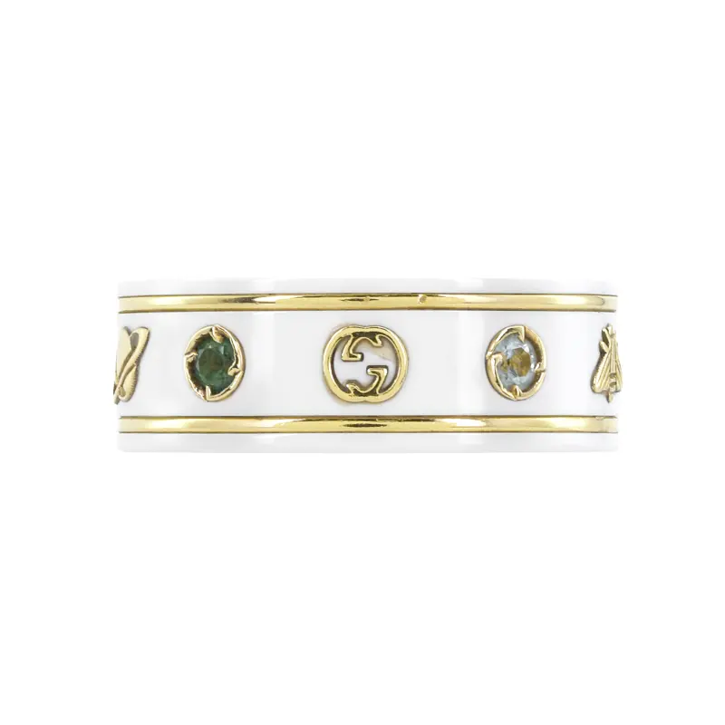 Gucci Icon 18k ring with gemstones