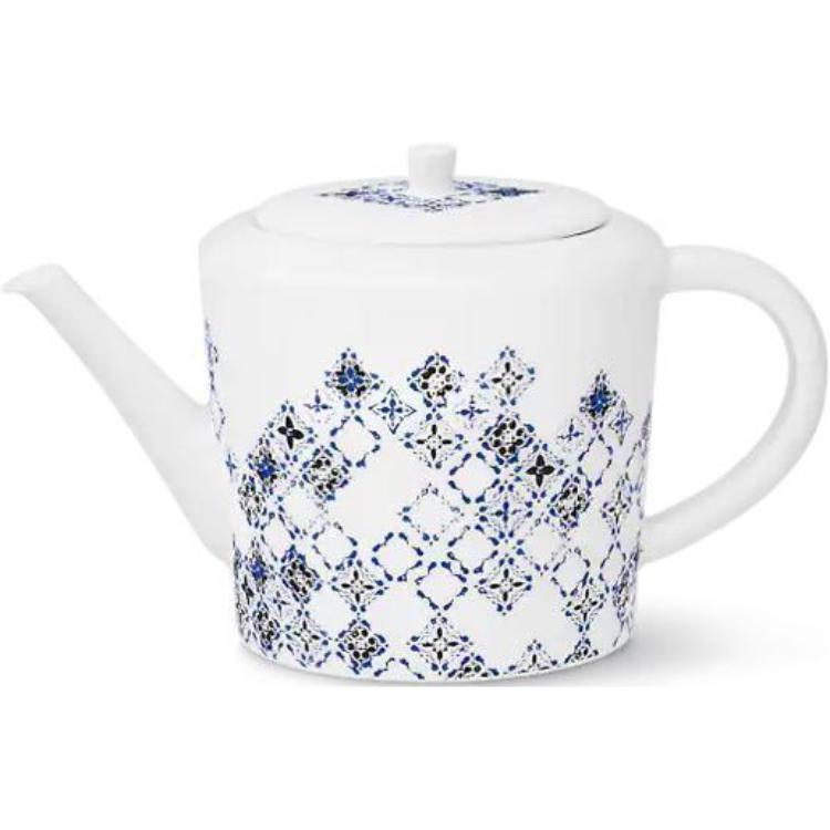 LOUIS VUITTON /Louis Vuitton LV BY THE POOL ceramic teapot blue print 20*8*20cm