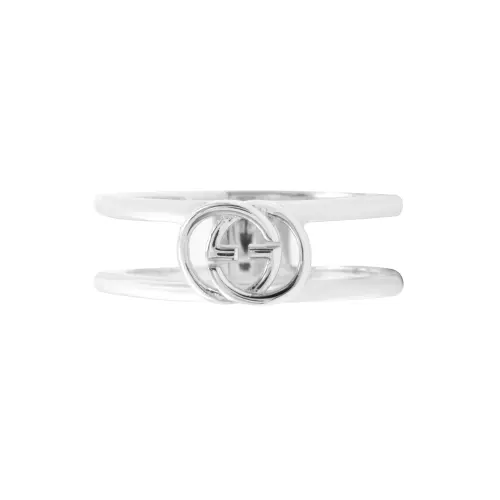 GUCCI Sterling Silver Interlocking G Ring