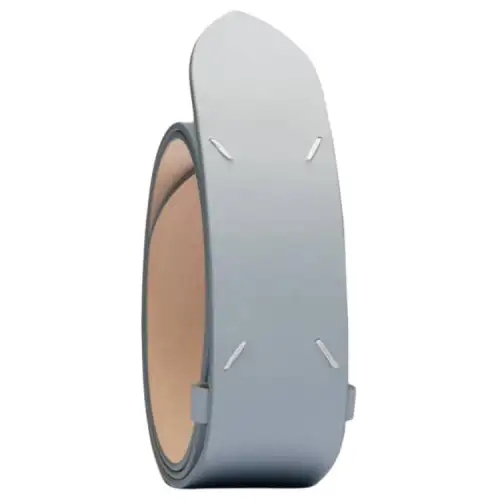 Maison Margiela Cintura Four Needle Calfskin Leather Belts Women's Light Blue