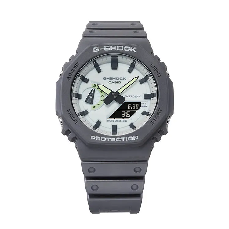 CASIO Unisex Liquid Crystal/Analog Dual Display Series Gray Watch GA-2100HD-8AP