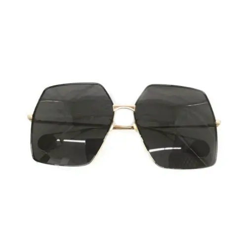 GUCCI Frame Series Irregular Shape Sunglasses Men's Gold