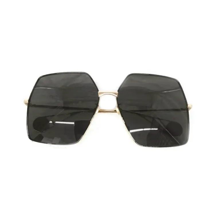 GUCCI Frame Series Irregular Shape Sunglasses Men's Gold