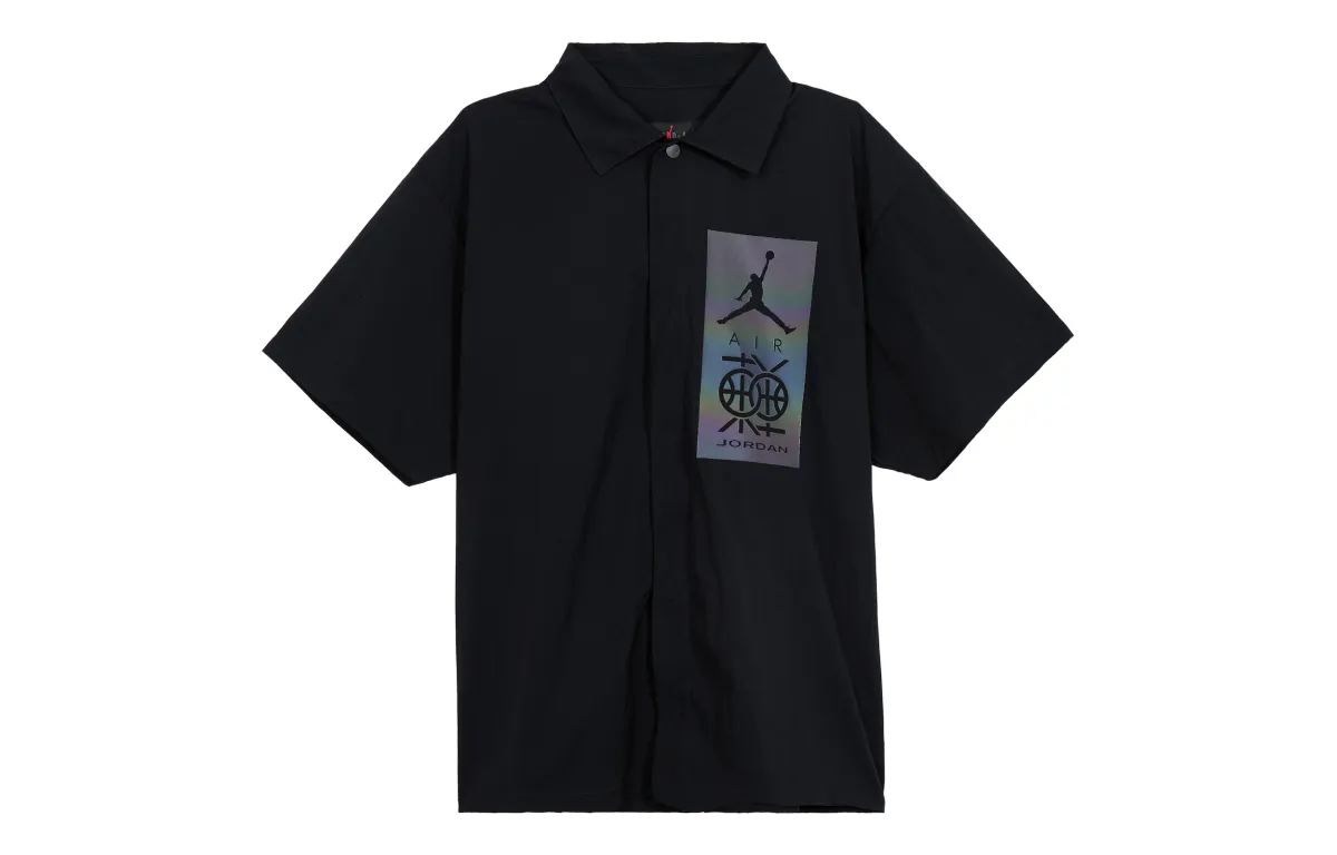 Jordan Dongdan T-Shirts Men's Black Crew Neck Moderate Straight Fit