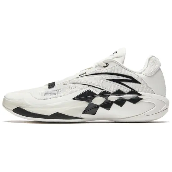 ANTA Basketball Shoes Men Low-Top Papyrus White/Black