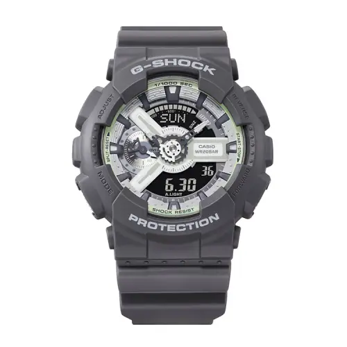CASIO Unisex Liquid Crystal/Analog Dual Display Series Gray Watch GA-110HD-8APR