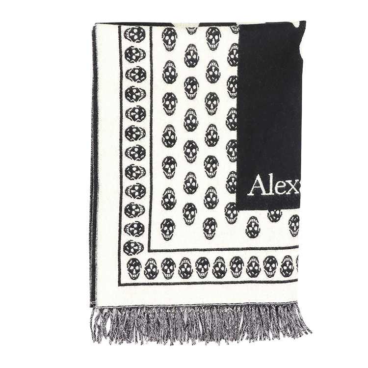 Женский шарф Alexander McQueen (черный)