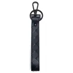 Bottega Veneta Cow Leather Keychains Unisex Black