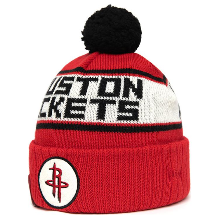 Шапка New Era Pom-Pon NBA (красная)