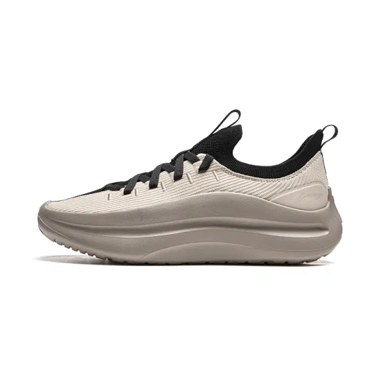 LINING Casual Shoes Men Low-Top Oat Gray/Night Black
