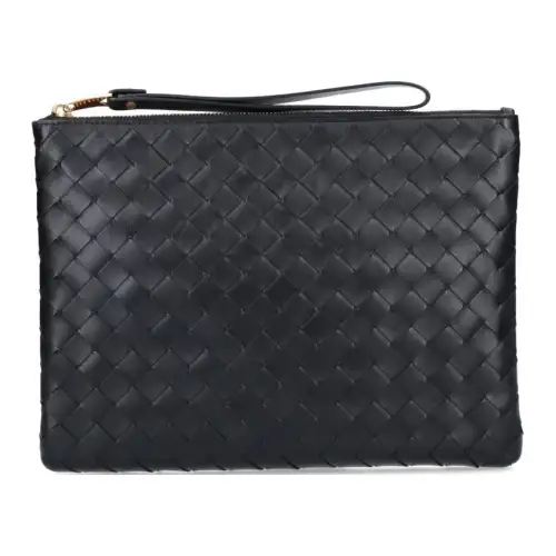 Bottega Veneta Leather Clutch Men's Black