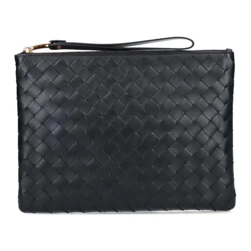 Bottega Veneta Leather Clutch Men's Black