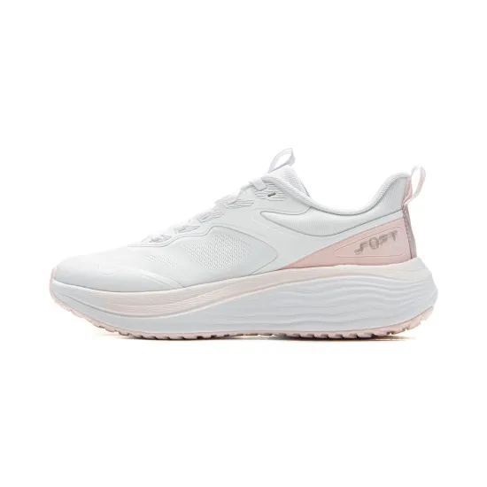 LINING Soft Lite Casual Shoes Women's Low-Top Standard White/Peach Pink