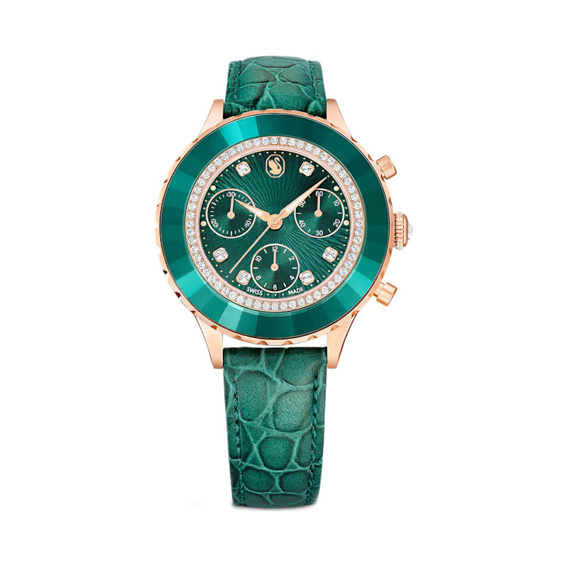 Женские часы Swarovski Octea Chrono (зеленые)
