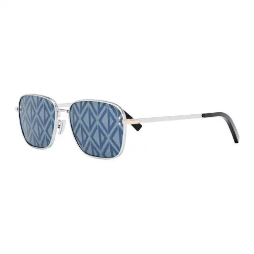 DIOR Irregular Shape Sunglasses Men's Silver