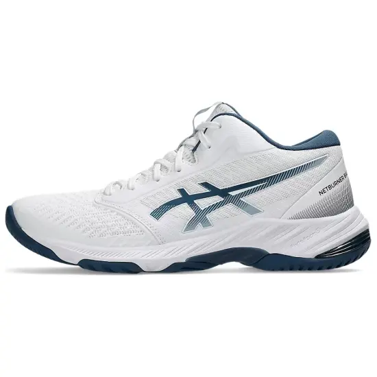Asics Netburner Ballistic FF 3 Anti-Slip Wear-Resistant Low-Top Training Shoes Men's White Blue