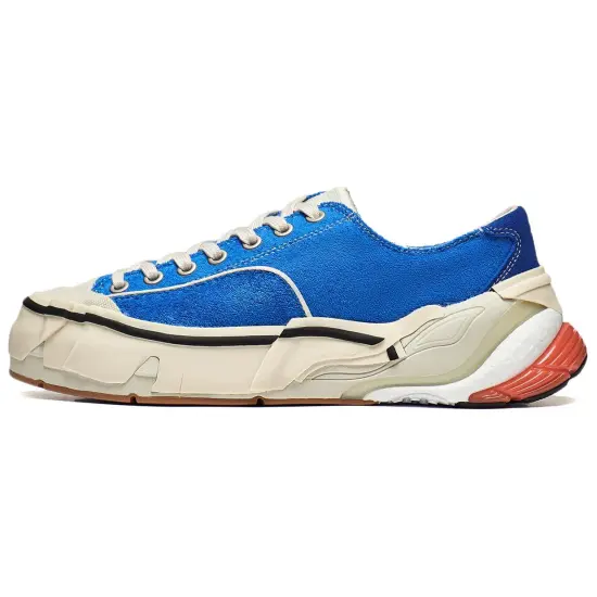 LiNing Wuji Skateboard Shoes Women's Low-Top Blue