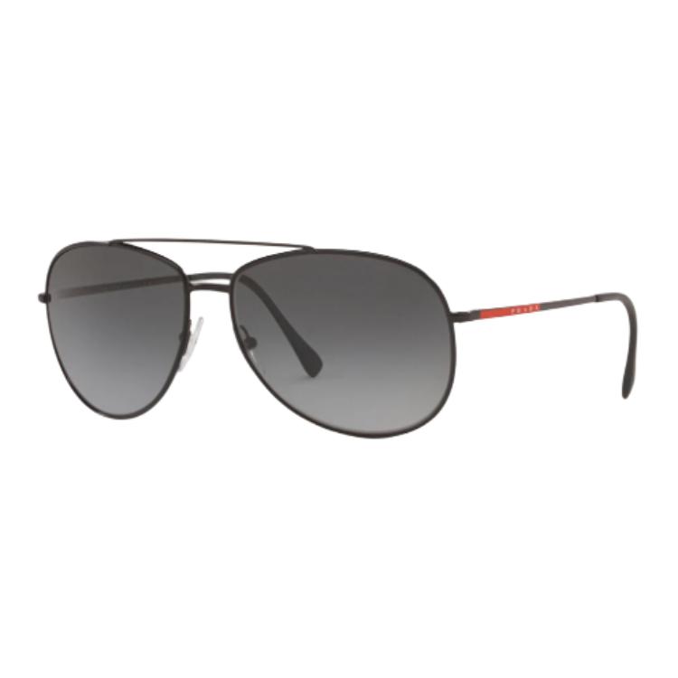 PRADA Metal Aviator Sunglasses Men's Black