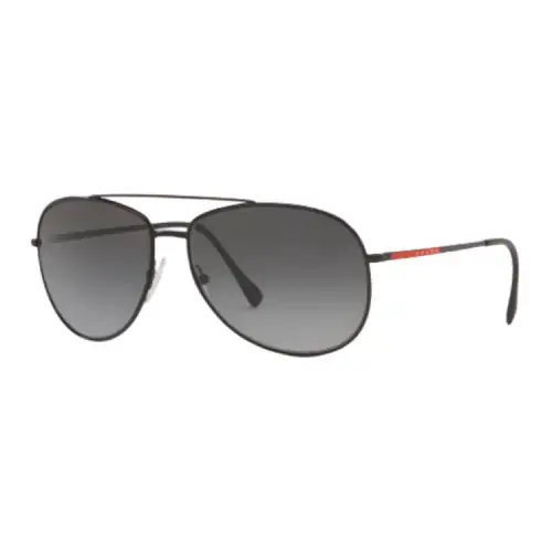 PRADA Metal Aviator Sunglasses Men's Black