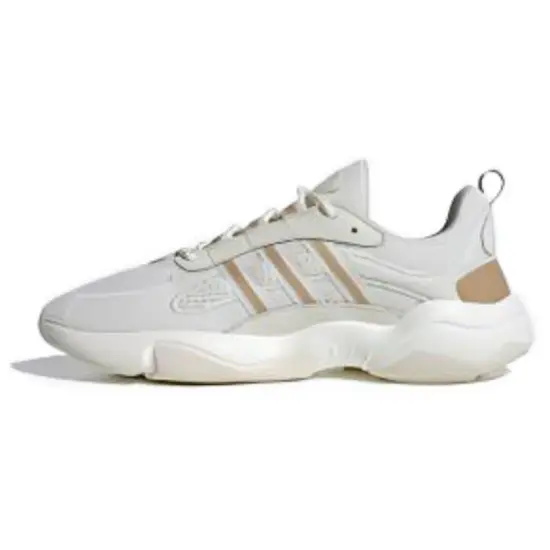 Adidas Originals Haiwee Cushioned Wear-Resistant Breathable Low-Top Chunky Sneakers Unisex White Yellow
