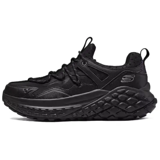 Skechers Sport Cushioning Anti Slip And Wear Resistant Breathable Support Low Top Casual Running Shoes Men's Black