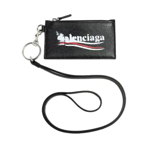 Balenciaga Logo Printed Keyring Cardholder