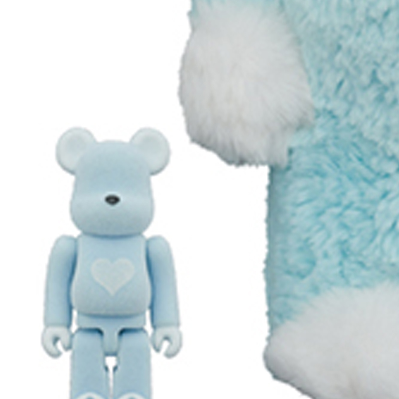 Valmuer × BE@RBRICK BE@RBRICK x Valmuer Blue Heart Bear 100%400%