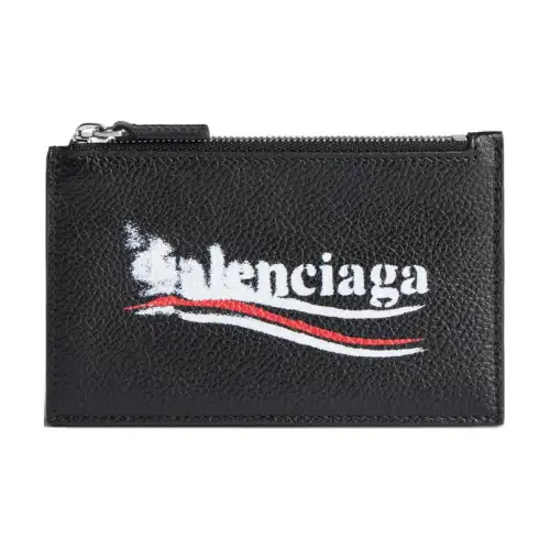 Balenciaga Logo Printed Zipped Cardholder