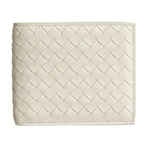 Bottega Veneta Leather Wallet Men's Light Gray