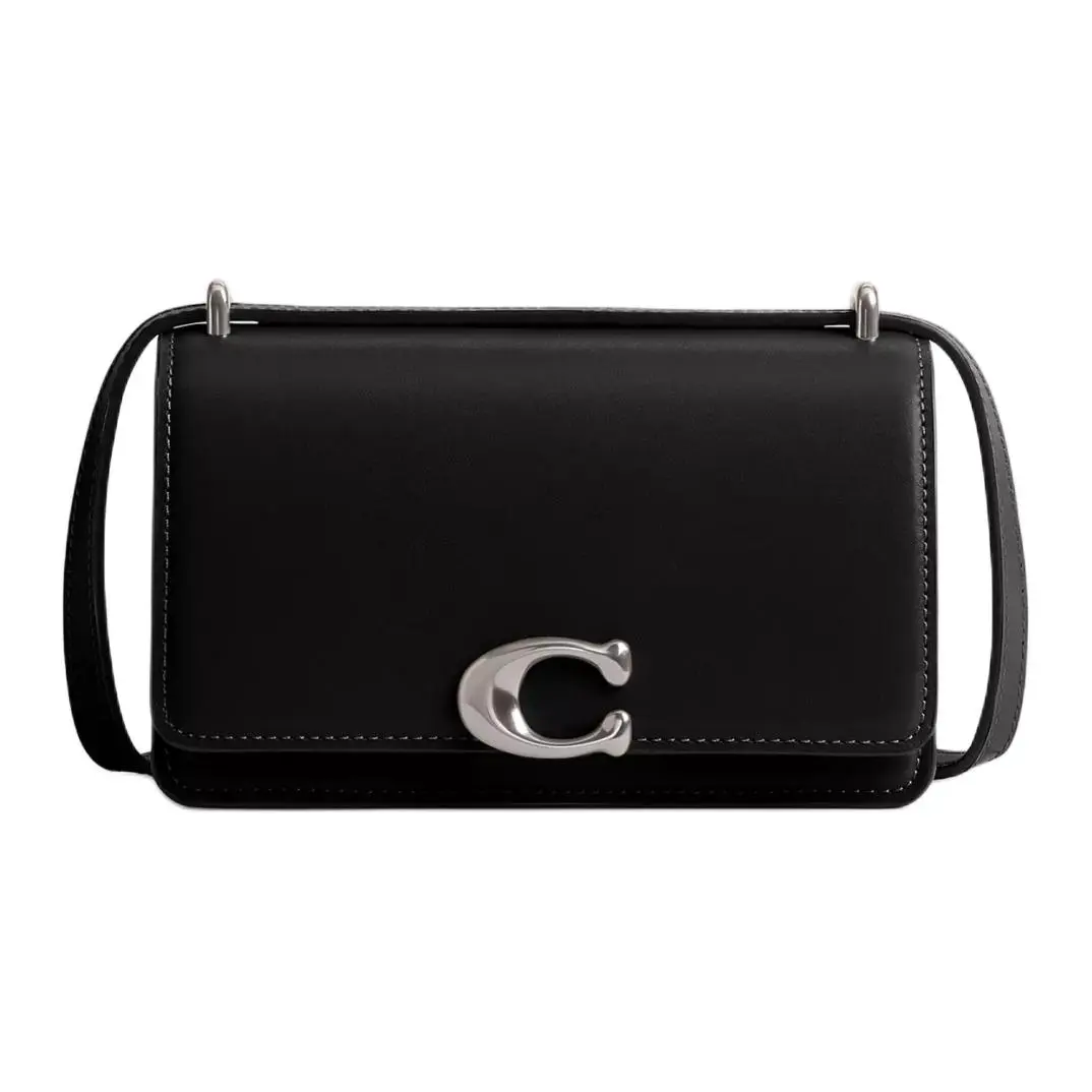 COACH Bandit Refined Calfskin One Shoulder Crossbody Bags Small Women's Black