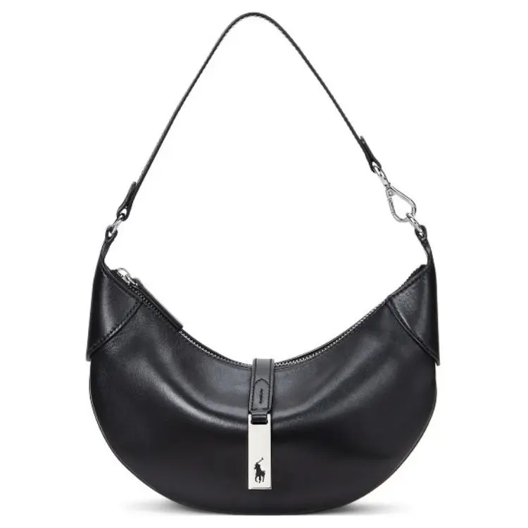 Polo Ralph Lauren Polo ID Leather Shoulder Bag Mini Women's Black