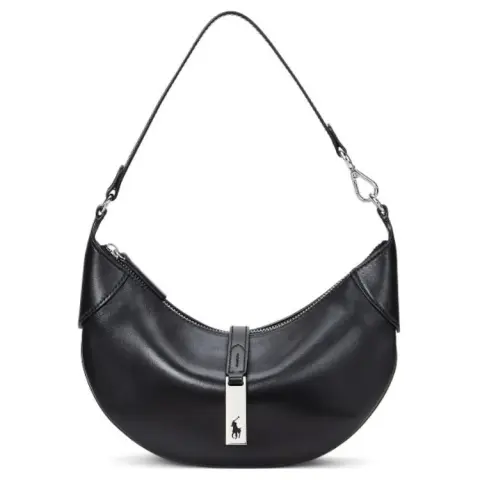 Polo Ralph Lauren Polo ID Leather Shoulder Bag Mini Women's Black