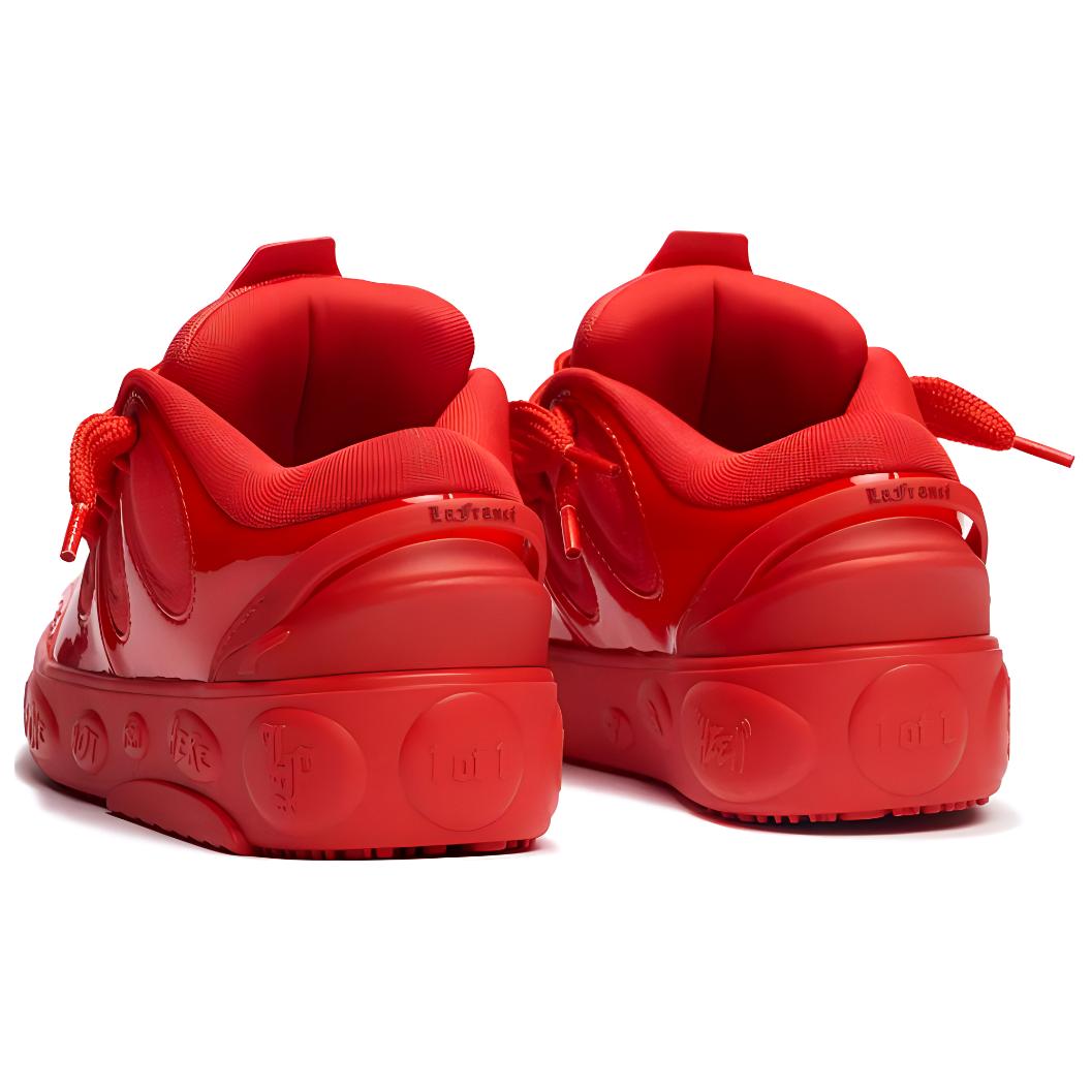 PUMA mesh patent leather comfortable and stylish slip-resistant wear-resistant breathable low-top casual lifestyle shoes for men red