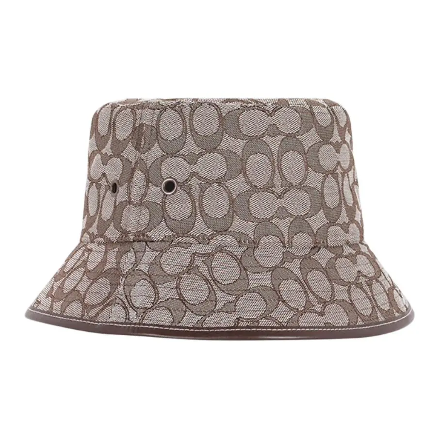 COACH Cotton Bucket Hats Men's Light Gray