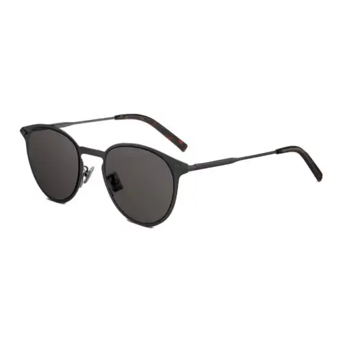 DIOR Brand Logo Metal Oval Sunglasses Men's Black