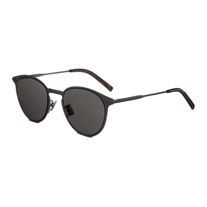 DIOR Brand Logo Metal Oval Sunglasses Men's Black