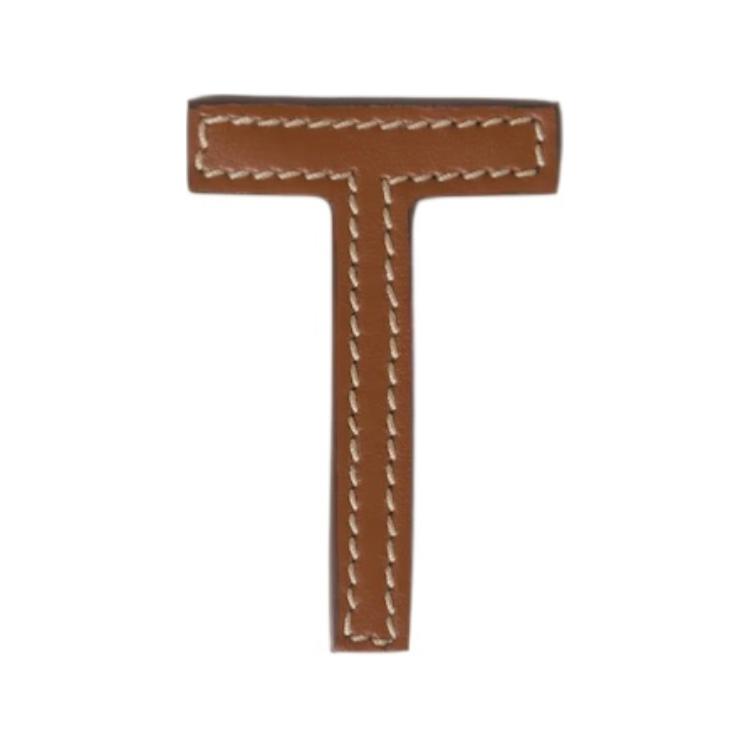 MIU MIU Brand Logo Brooches Women's Cognac
