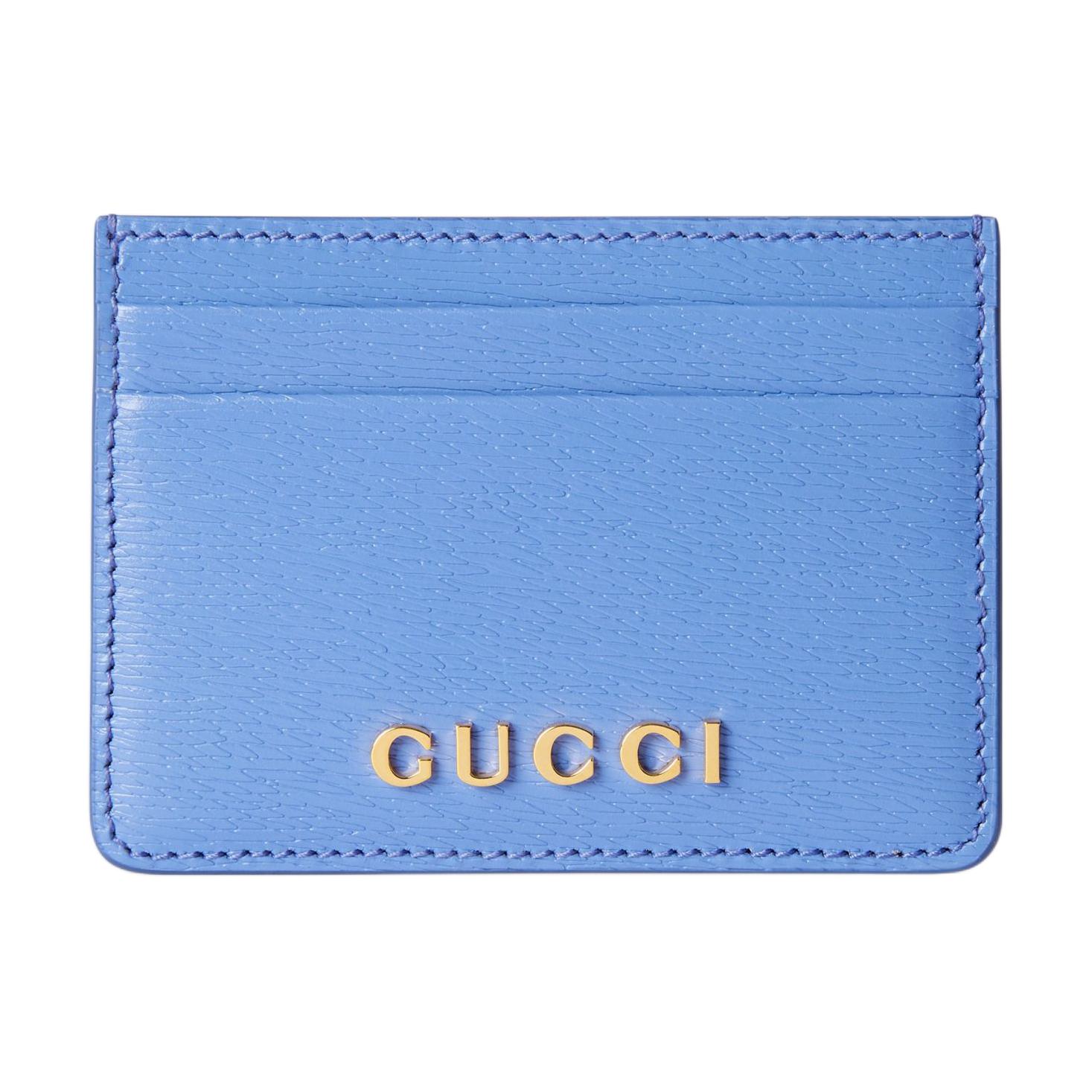 Женский кошелек Gucci Script Card Case (сиреневый)