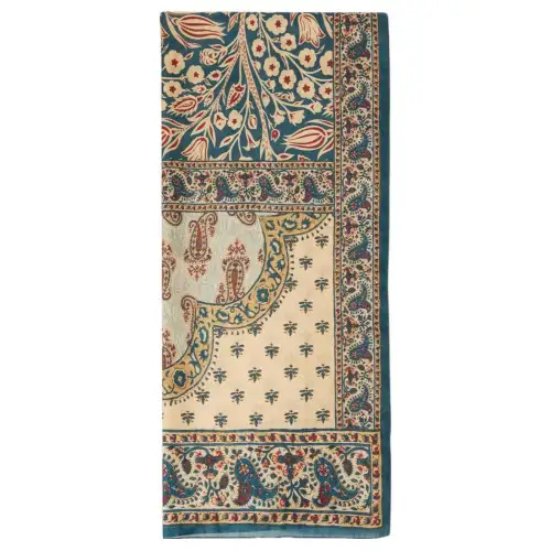 Loro Piana Patterned Print Mulberry Silk Knit Scarves Women's Multicolor