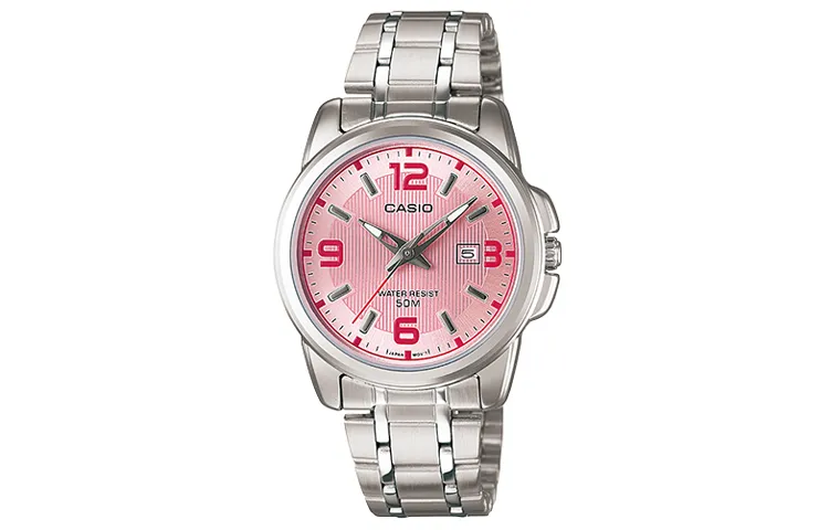 CASIO STANDARD Vintage Needle Collection Pink Crushed Ice ['50', 149262]m Waterproof Quartz Movement