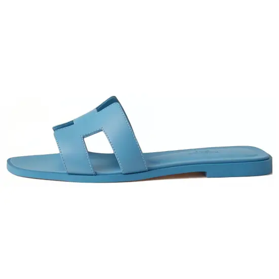 HERMES Oran Slide Slippers Women's Blue