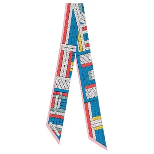 HERMES Twilly Silk Scarves Women's Multicolor