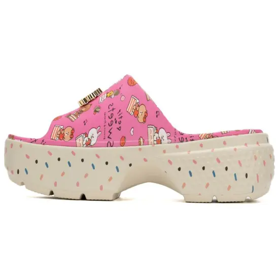 Crocs Slip-Resistant Abrasion-Resistant Slide Slippers Unisex Pink