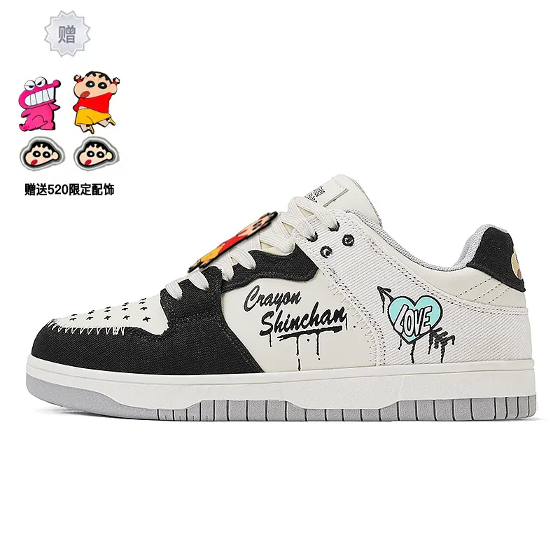 Crayon Shinchan Crayon Shin-chan customized model, one-shot classic sports, lightweight, simple and versatile, college style niche, shock-absorbing, wear-resistant and breathable, low-cut sneakers, same style for men and women