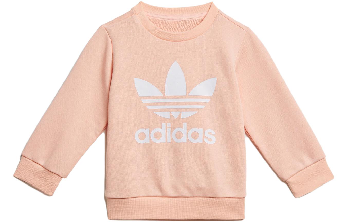 Детский свитшот adidas originals CREW SWEATSHIRT Logo (розовый) — фото 2