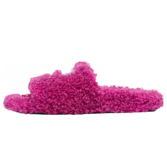 Balenciaga Cities Paris Furry Slides 'Pink' Women's