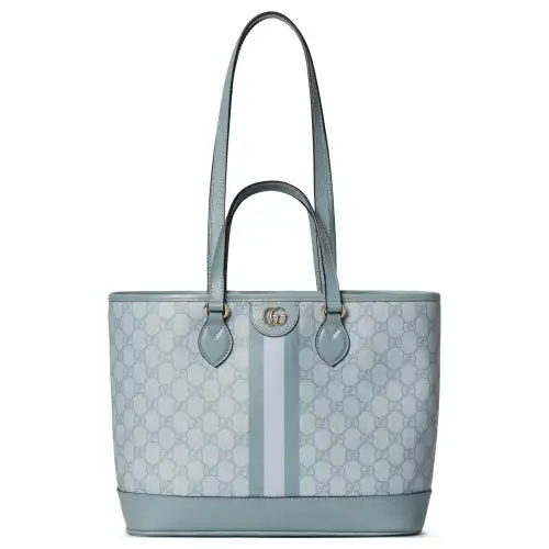 GUCCI Ophidia Leather Binding With Canvas Bag, Tote Bag, Shopping Bag, Shoulder Bag, Handbag Small Women's