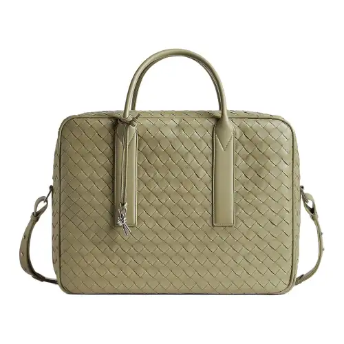 Bottega Veneta Calfskin Briefcase Medium Men's Travertine
